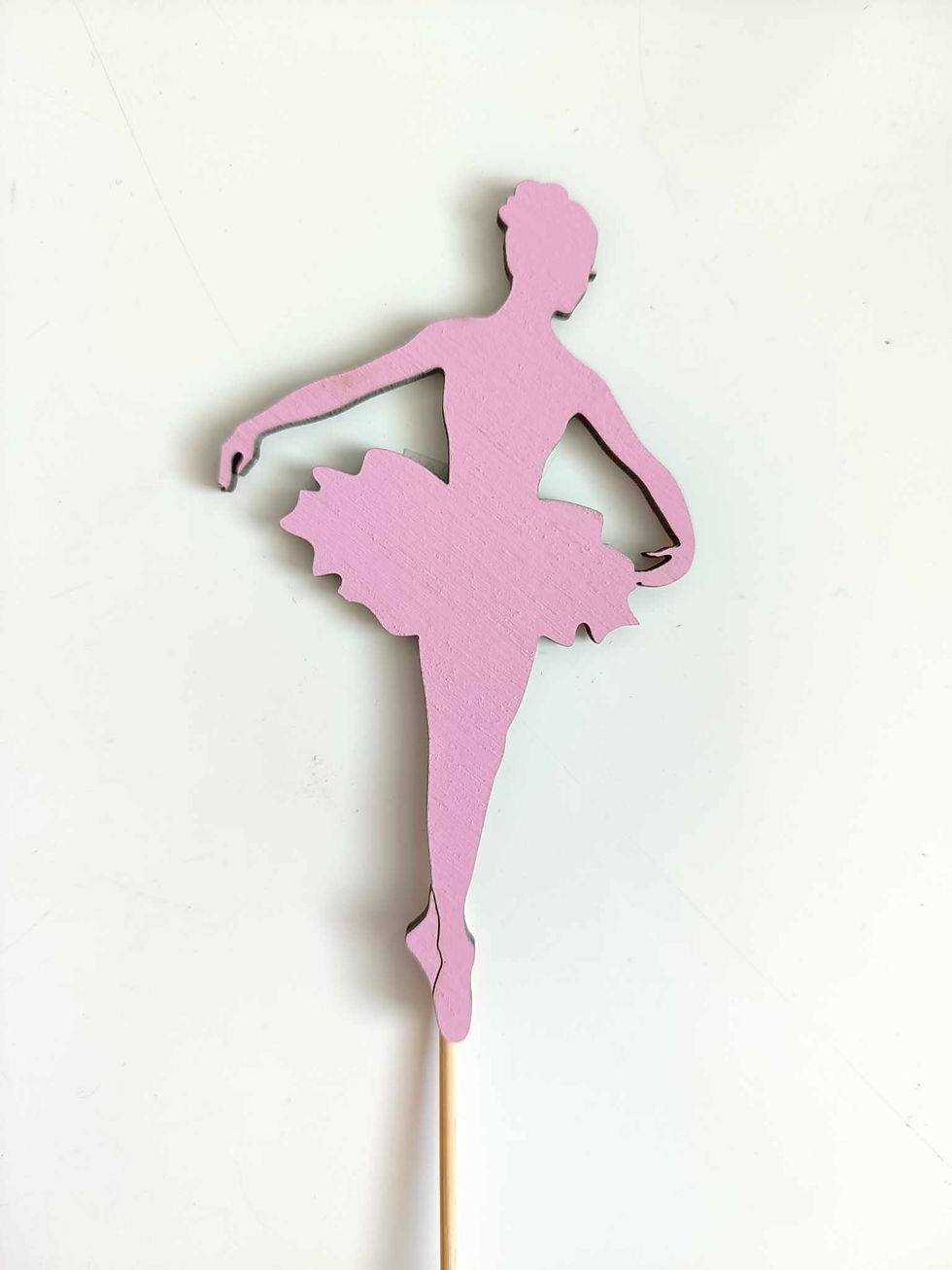 Zápich drevený baletka ružová