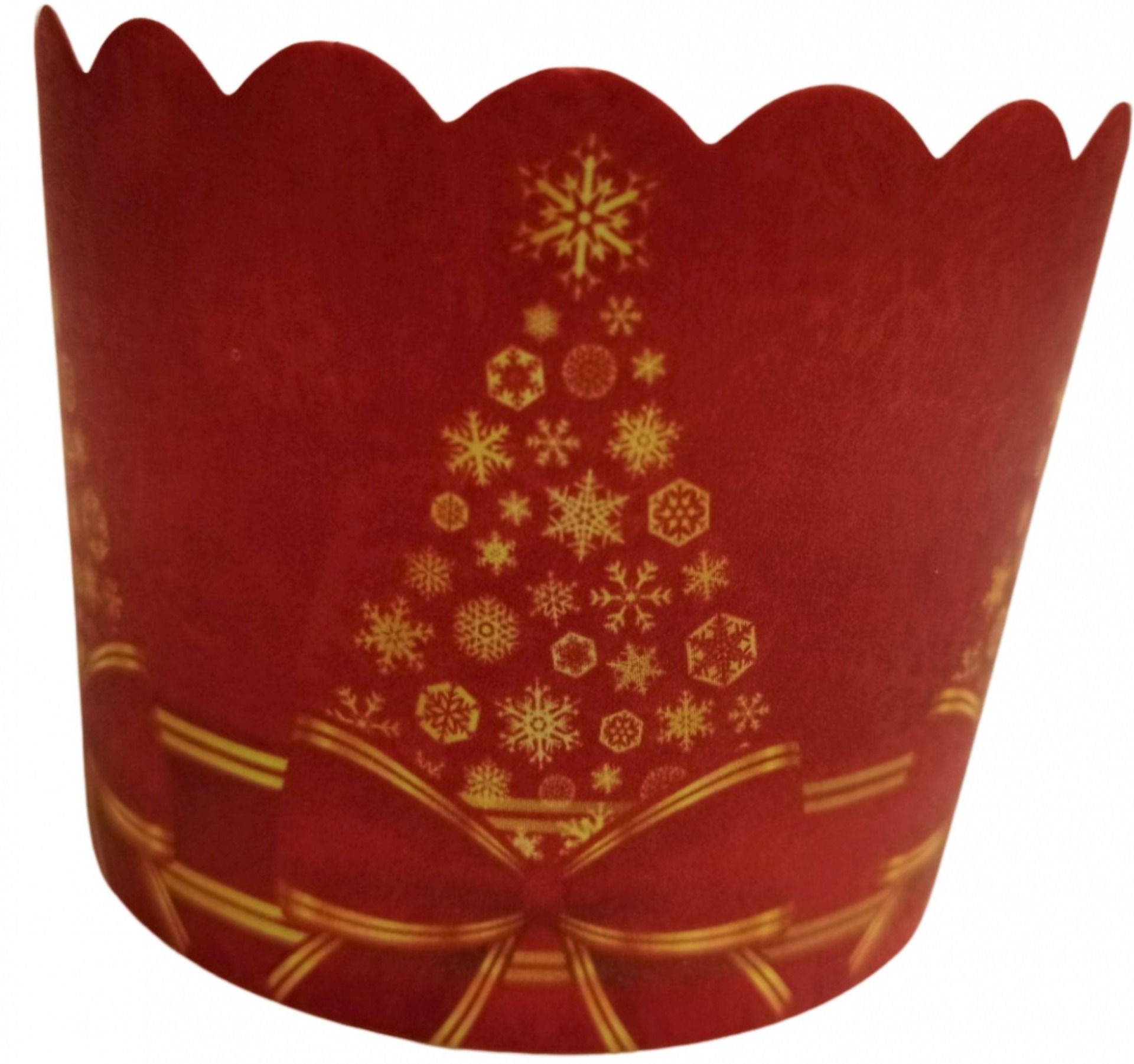 Pevné košíčky na muffiny stromček červené, 24ks