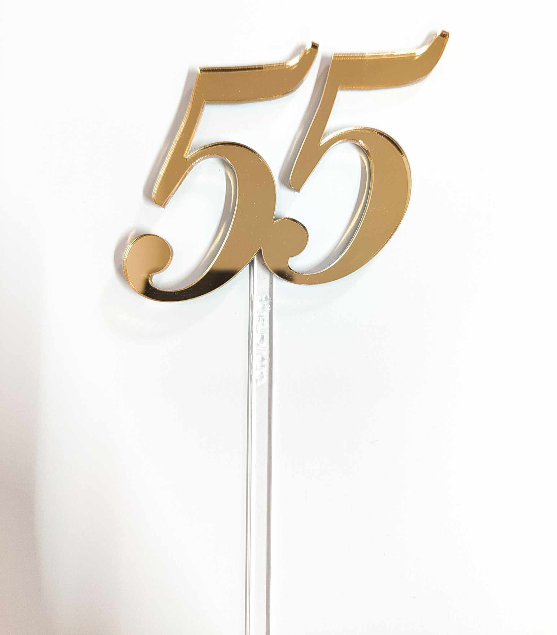 Zrkadlový zápich číslo 55 zlatý/strieborný