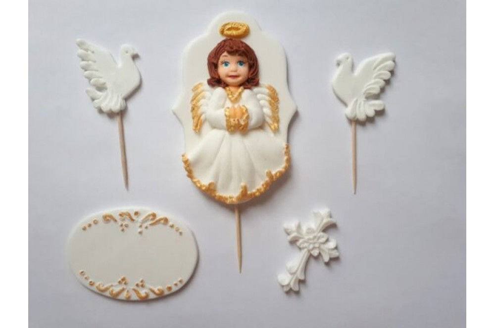 Cukrové zápichy prijímanie anjel 5ks