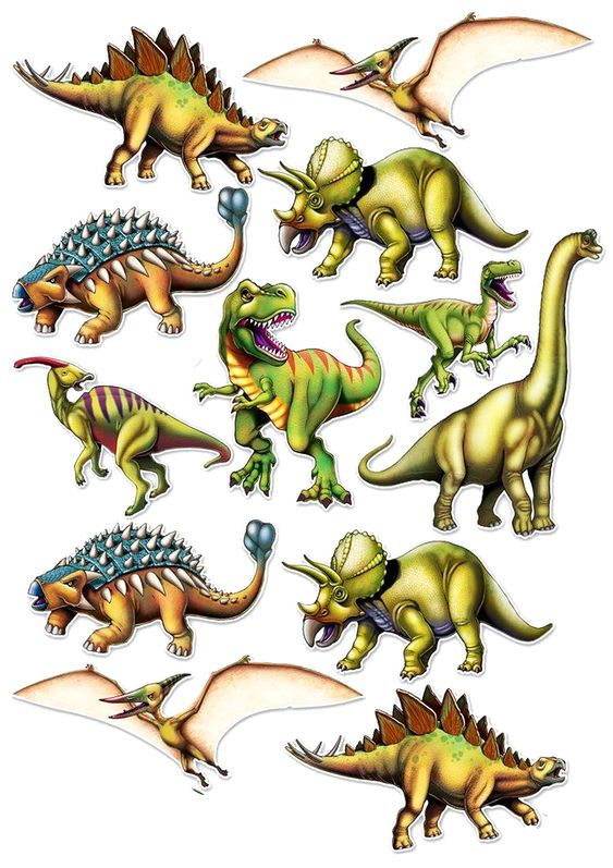 Jedlý obrázok na vystrihovanie dinosaurus I.