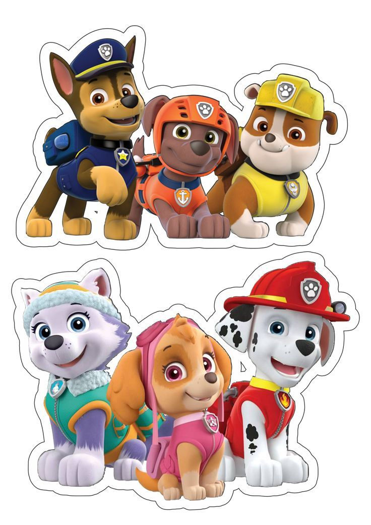 Jedlý obrázok Paw Patrol na vystrihovanie II.