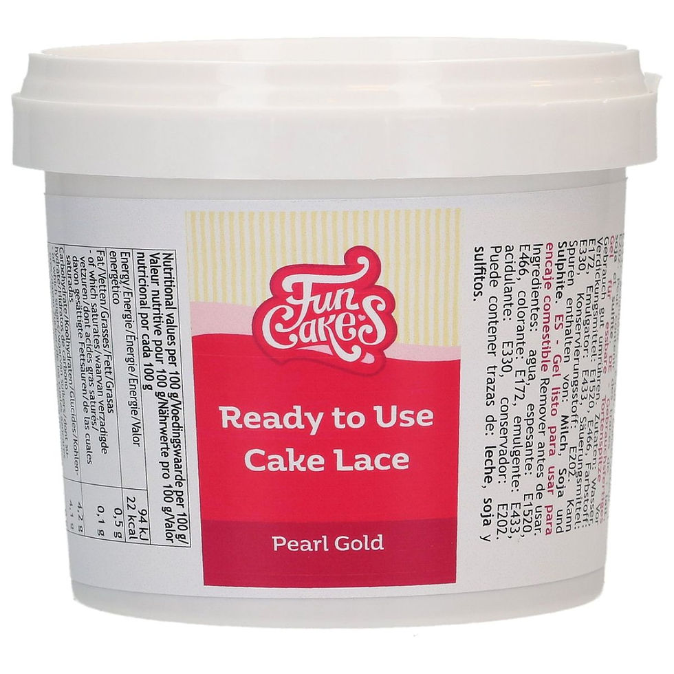 FunCakes hmota na krajku Pearl Gold - zlatá 200g