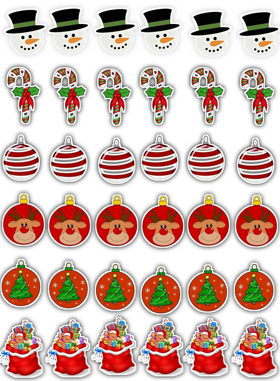 Jedlý obrázok na vystrihovanie Vianoce III.