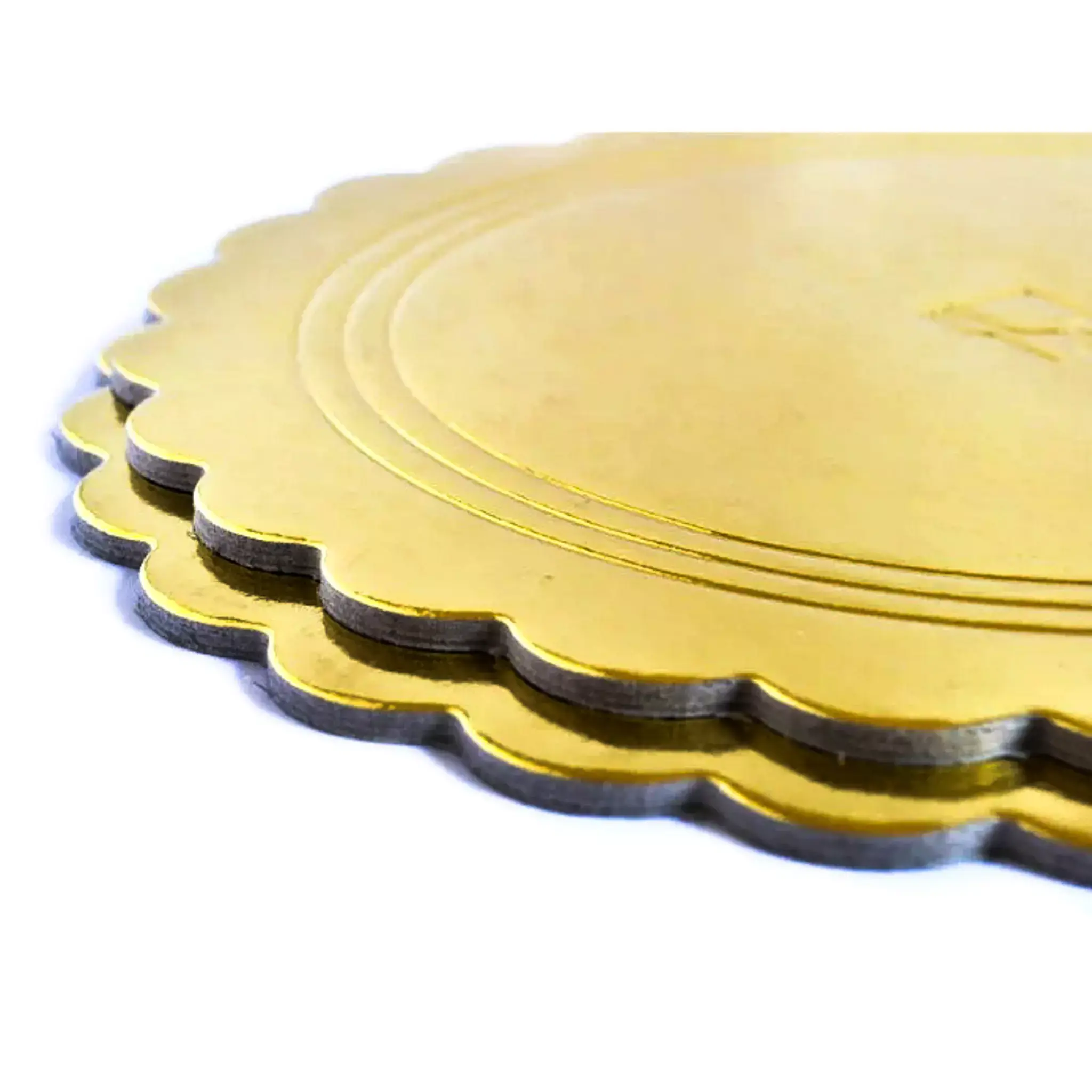Podnos obojstranný zlato-čierny vlnky 24 cm