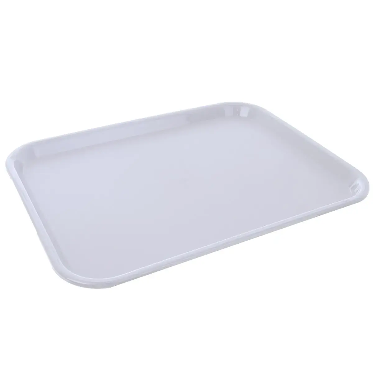 Plastová tácka biela hladká 40 x 30 cm