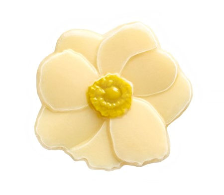 biele čokoládové kvety