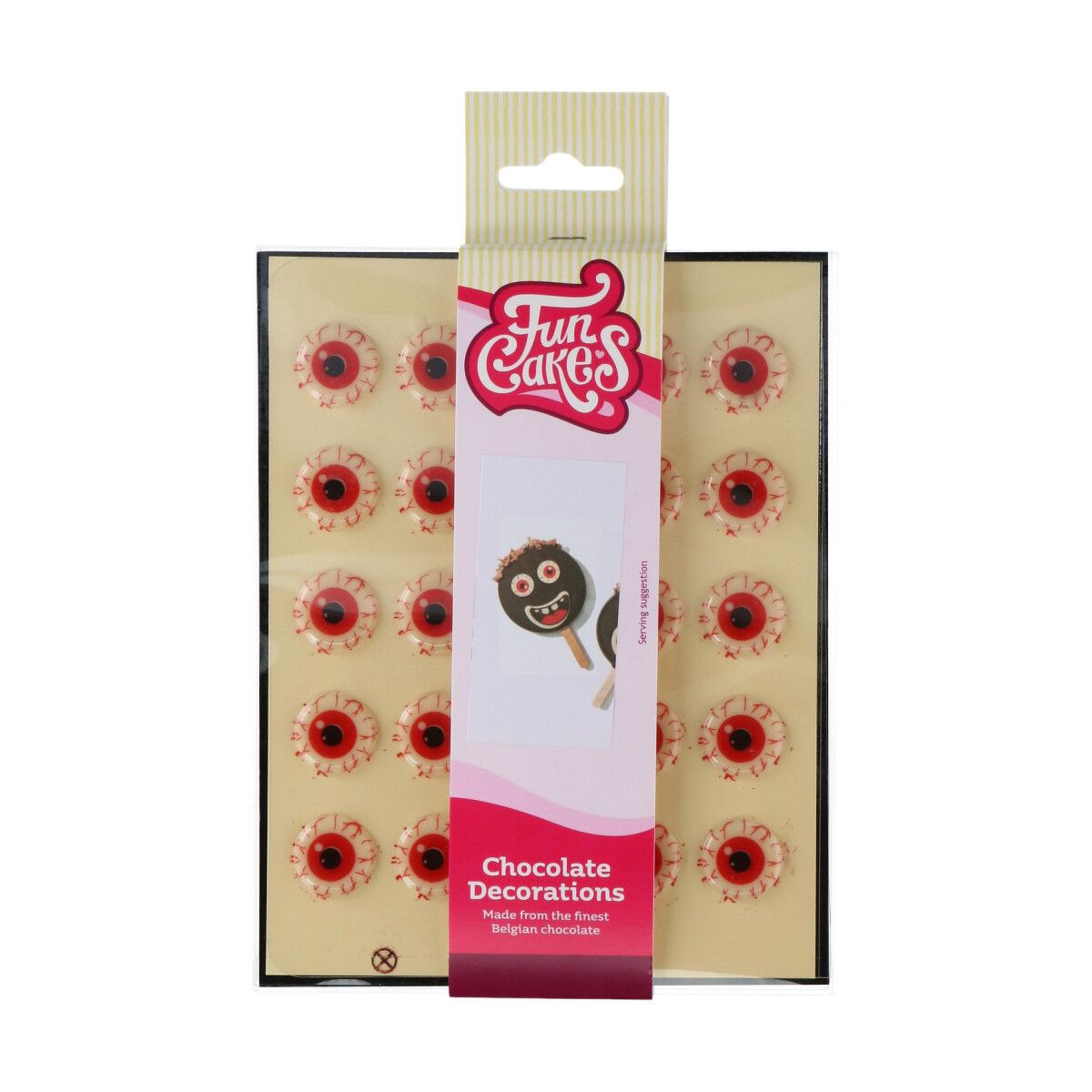 FunCakes čokoládové halloweenske oči 25ks
