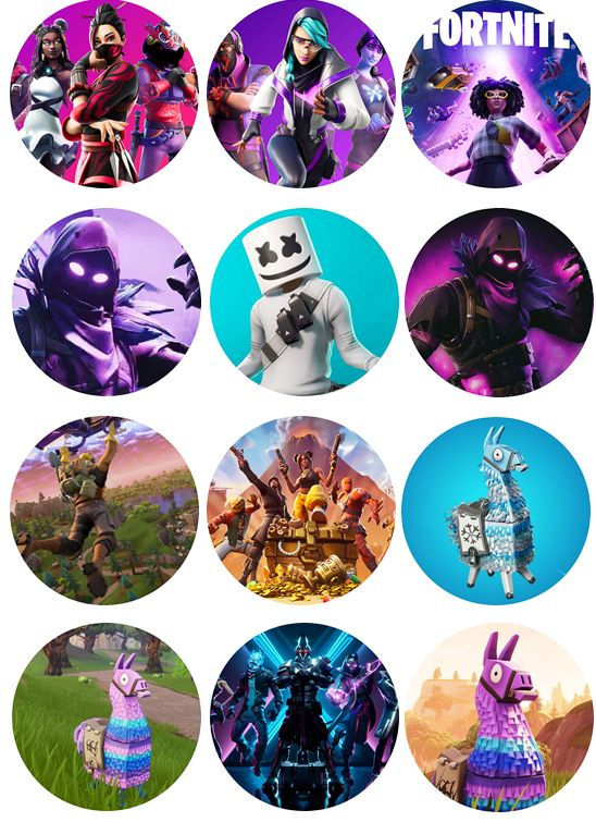 Jedlý obrázok na vystrihovanie Fortnite I.