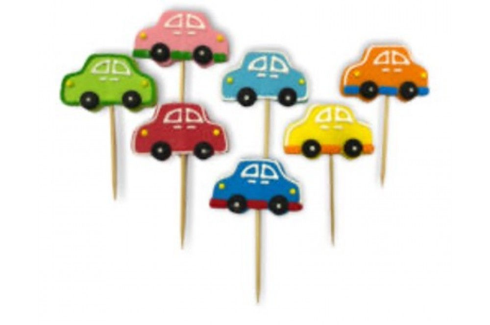 Cukrové zápichy autíčka 7ks