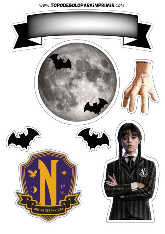 Jedlý obrázok na vystrihovanie Wednesday II.