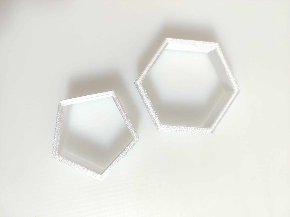 Set plastových vykrajovačiek 6-uholník a 5-uholník