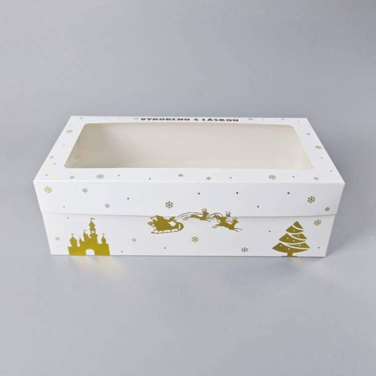 vianočná krabica na zákusky