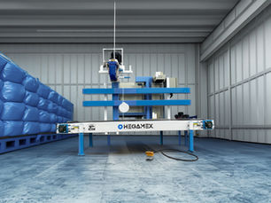 Pedestal band with sewing head: something new to speed up your sack closing processes.