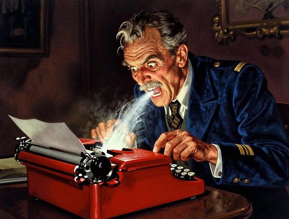 Rusty MacGuffin's soul gets displaced inside his red typewriter