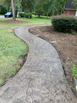 stone stamped walkway