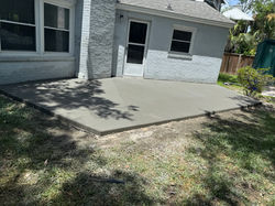 broom finish concrete patio