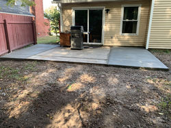 broom finish concrete patio extension