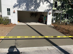 broom finish concrete driveway