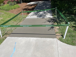 replaced section of concrete walkway