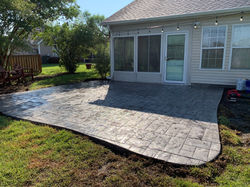 ashlar cut slate stamped patio