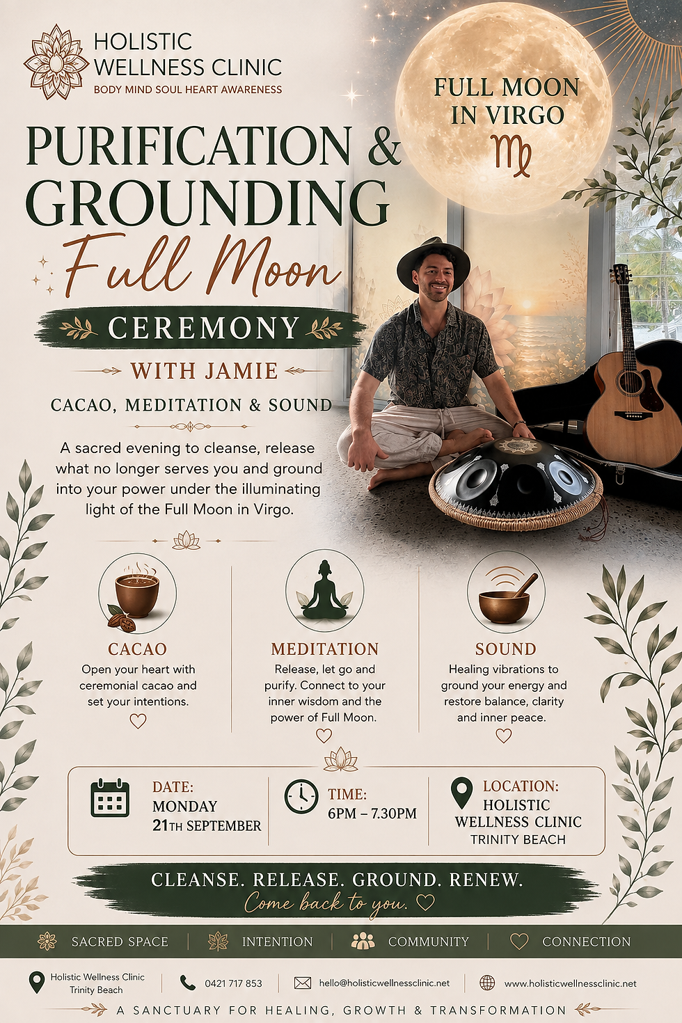 PURIFICATION & GROUNDING FULL MOON CEREMONY w JAMIE