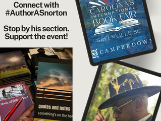 Around April and moving into May:  upcoming events with #AuthorASnorton 