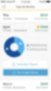A screen shot of the MileIQ app showing a pie chart detailing the percentage of business and personal driving
