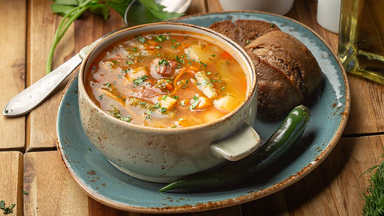 Ciorbă tradotional with meat