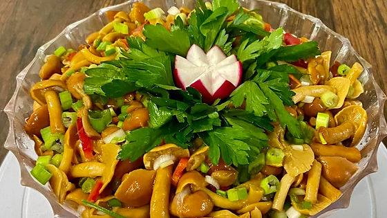 Pickled mushroom salad