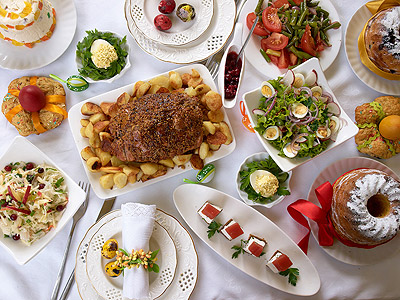 Arranged Food and Objects