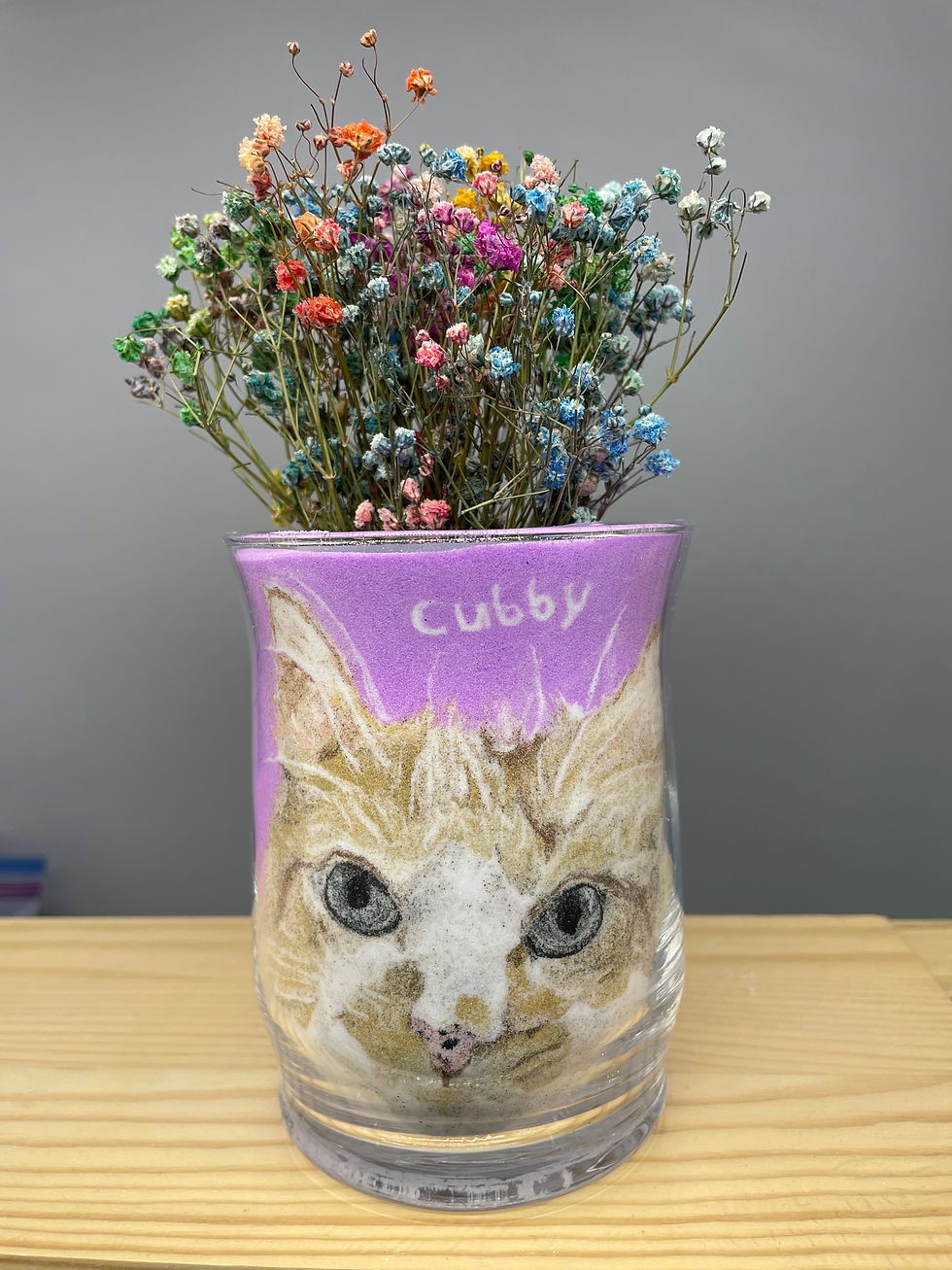 Thumbnail: Custom  Animal Face Sand Portraits in Glass