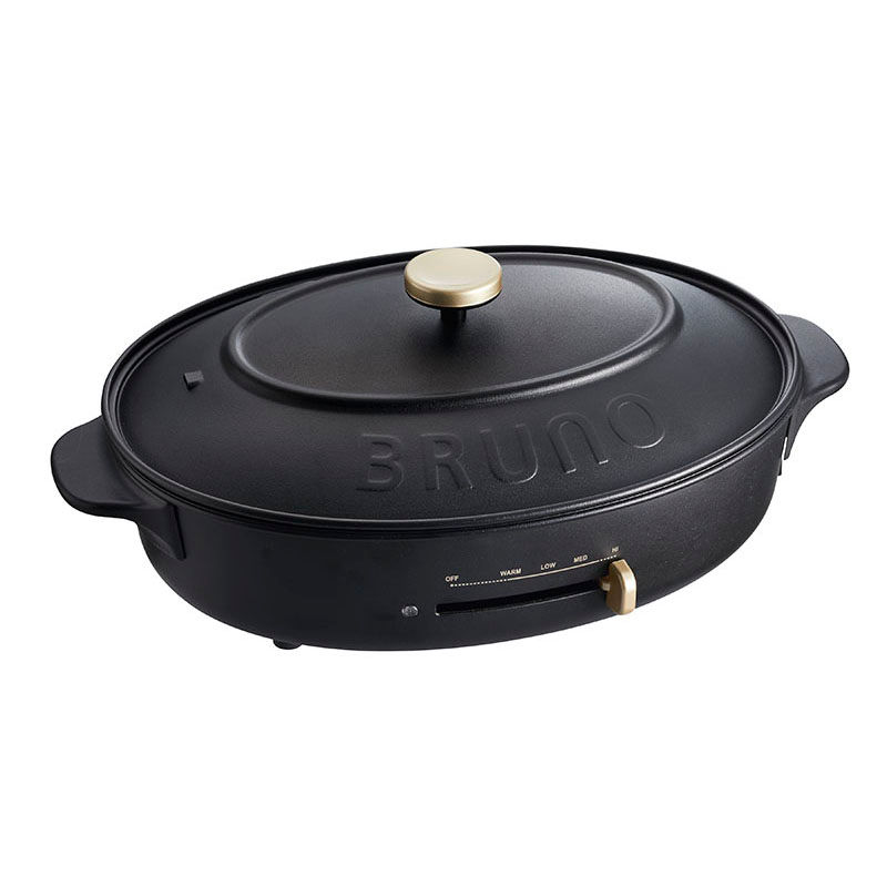 Thumbnail: BRUNO Oval Hot Plate 橢圓電熱鍋 - Black  / Greige / Blue Gray / Pink Beige