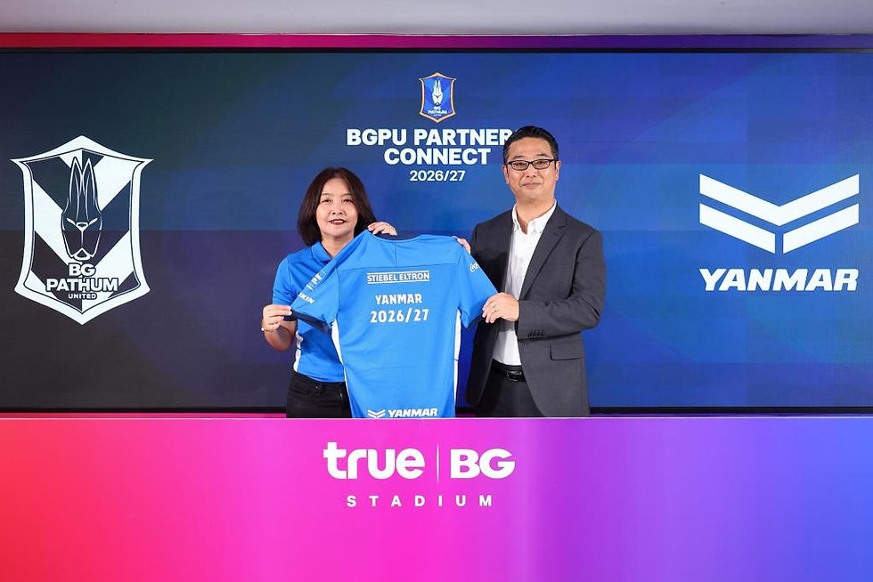 ยันม่าร์ ร่วมสนับสนุนสโมสรฟุตบอล บีจี ปทุม ยูไนเต็ด หนุนทัพนักเตะสู้ศึกฤดูกาล 2026/27