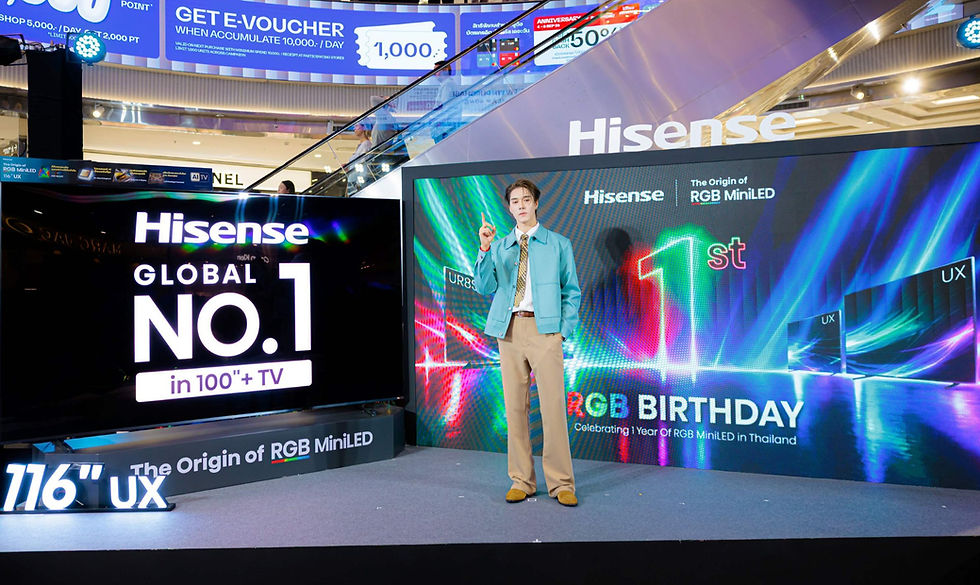 Hisense ฉลองครบรอบ 1 ปี RGB MiniLED ในไทย พร้อมเดินหน้าขยายเทคโนโลยีสู่ไลน์อัปทีวีที่หลากหลายยิ่งขึ้น