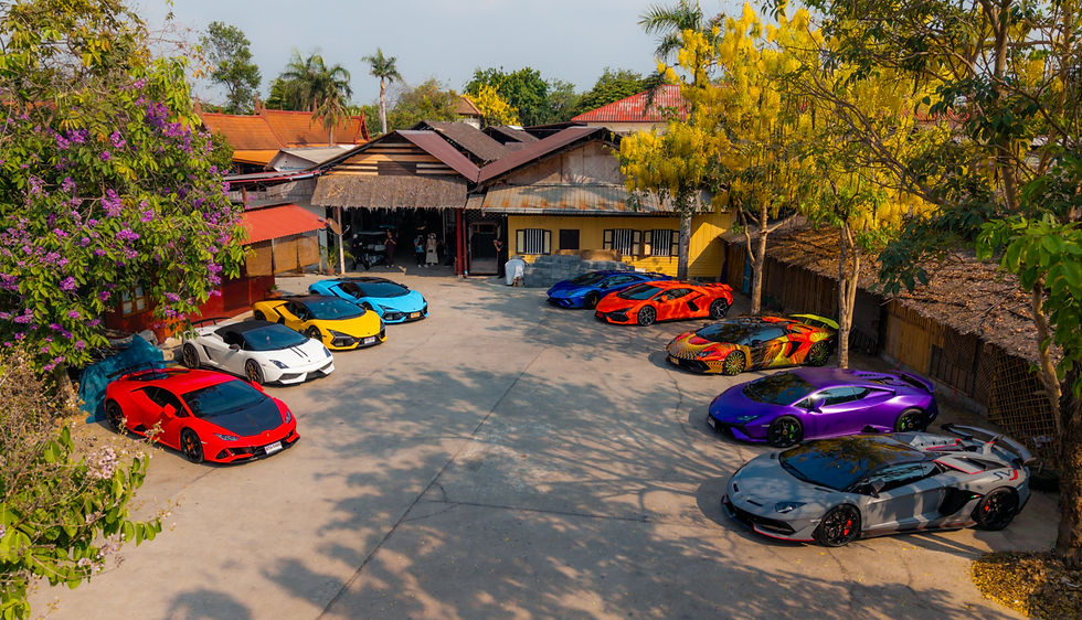Lamborghini Club Thailand Bull Run at Ayutthaya