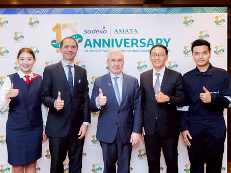 โซเด็กซ์โซ่ อมตะ เซอร์วิสเซส ฉลองครบรอบ 10 ปี ตอกย้ำความเป็นผู้นำด้านบริการอาหาร และ IFM ครบวงจรด้วยโซลูชันอัจฉริยะและความยั่งยืน