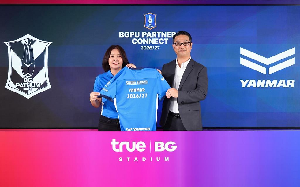 ยันม่าร์ ร่วมสนับสนุนสโมสรฟุตบอล บีจี ปทุม ยูไนเต็ด หนุนทัพนักเตะสู้ศึกฤดูกาล 2026/27