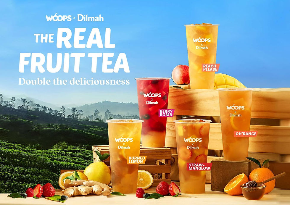 Dilmah ฉลองครบรอบ 40 ปี จับมือ WOOPS เปิดตัว “The Real Fruit Tea” ชาผลไม้แท้ 100%
