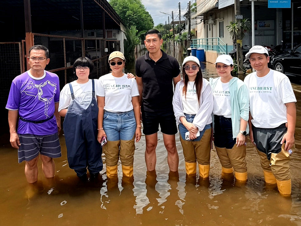 สนามกอล์ฟไพน์เฮิร์สท มอบถุงยังชีพ แก่ประชาชนที่ประสบอุทกภัย