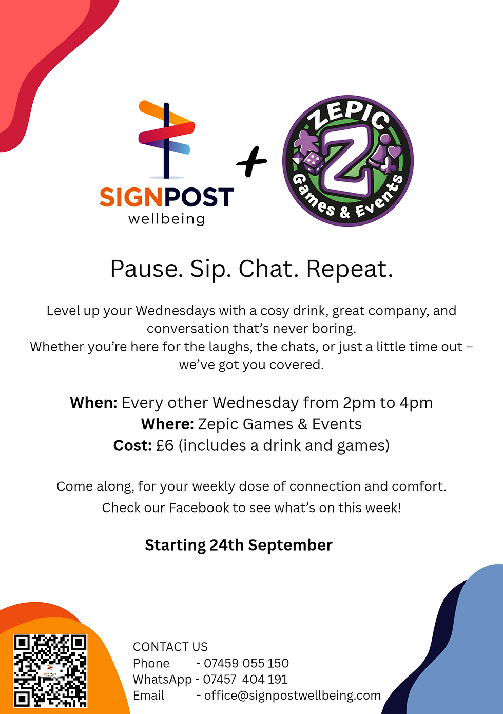 Pause. Sip. Chat. Repeat