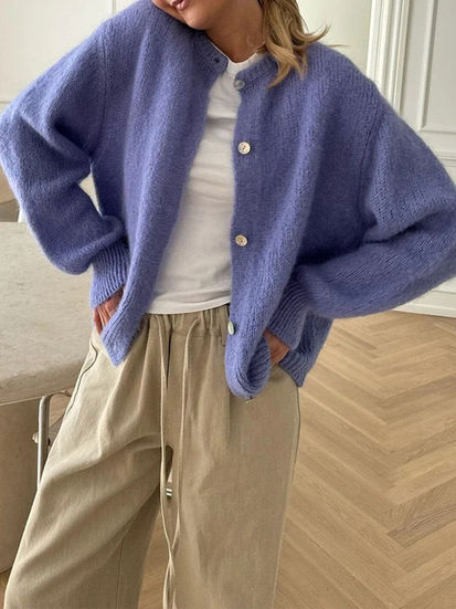 lilac cardigan