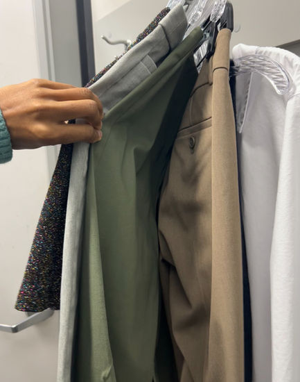 clothes on hanger