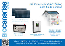 Kit Fin de semana litio 100A +3en1 24_3000 (2560W)
