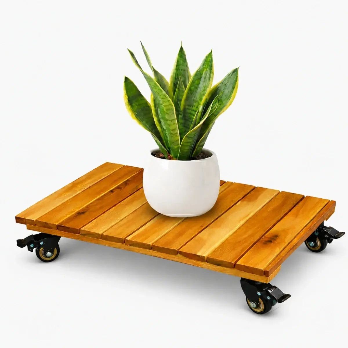 Vintage Minimalist Wooden Planter Stand