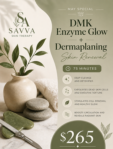 DMK Enzyme glow facial and dermaplaning facial Los Angeles
