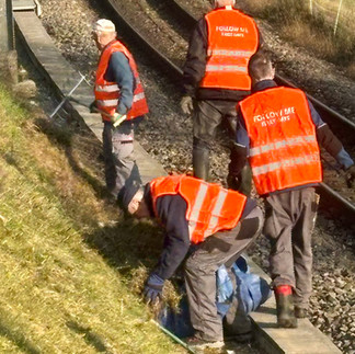 Im November wird die Magerwiese am Steinbord gemäht. Dieses Jahr arbeiteten wir erstmals mit einem Bergmäher (bild JZ)