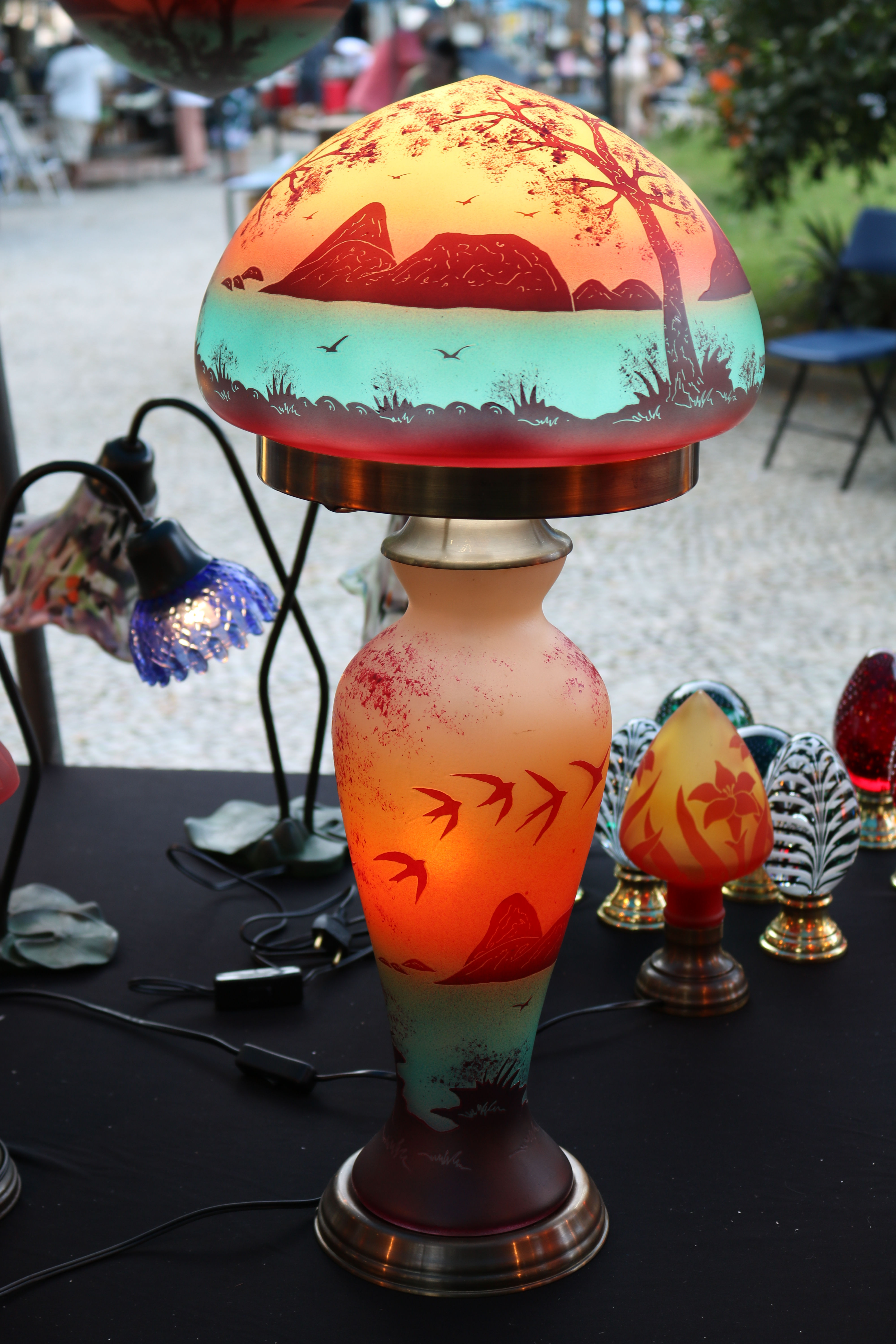 Abajur com base iluminada Rio de Janeiro