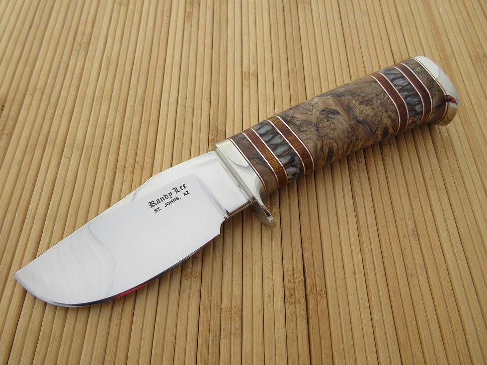 Spaulted Calfiornia Buckeye Burl Clip Point Skinner