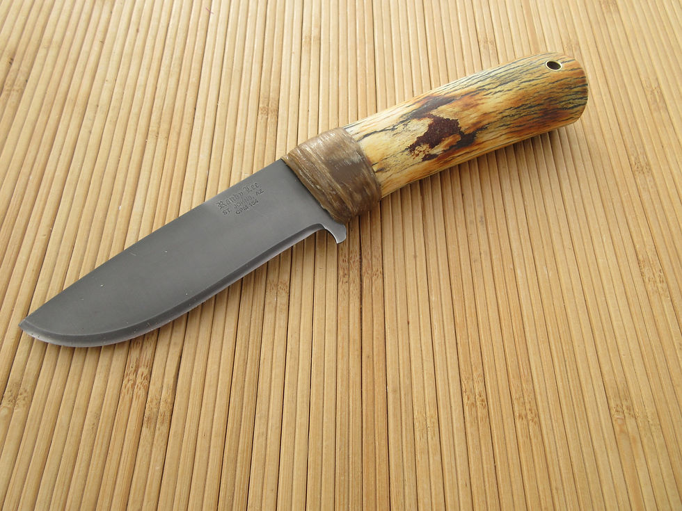 Burnished Antler Flat Blade Utility Hunter